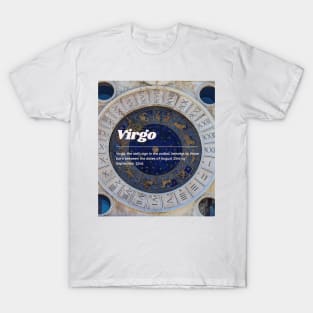 Virgo Zodiac Roman Numeral Print T-Shirt